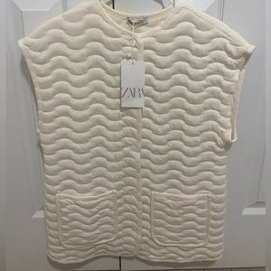 ZARA Sleeveless Vest- Creme